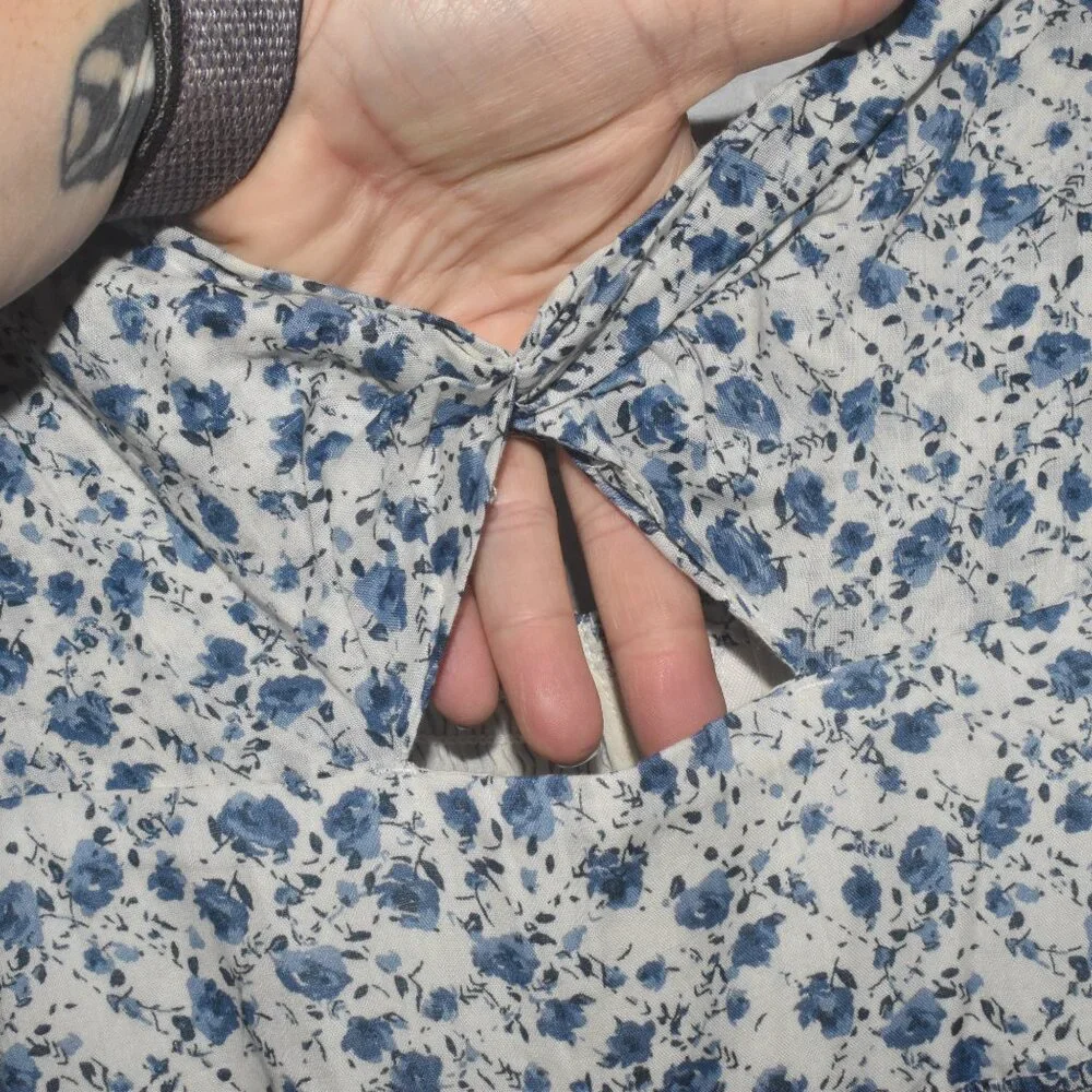 NWT Abercrombie & Fitch Blue White Floral Dress Size XXS $130! - Picture 6 of 8